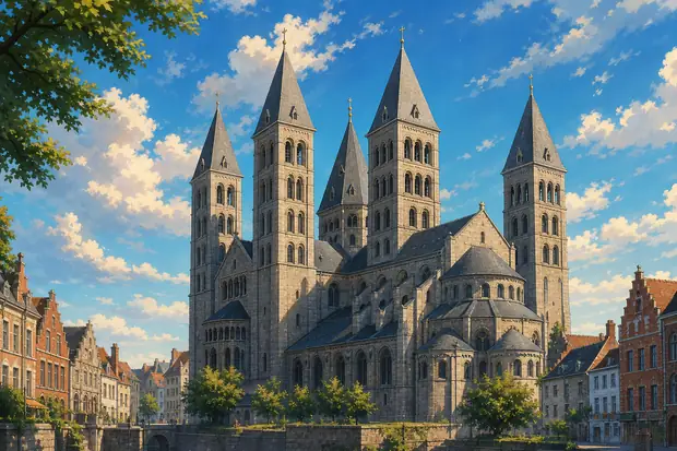 Notre-Dame Cathedral in Tournaiのイメージ画像
