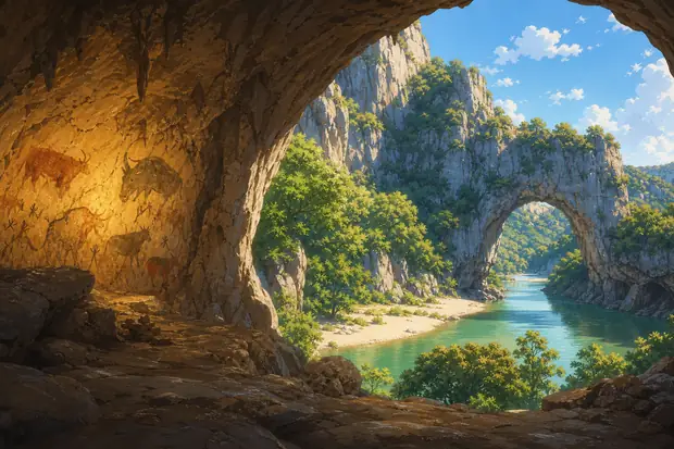 Decorated Cave of Pont d’Arc, known as Grotte Chauvet-Pont d’Arc, Ardècheのイメージ画像